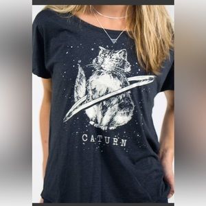 Choke Caturn Black T Shirt Size Small